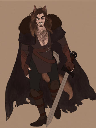 Wolfman Hybrid Fantasy OC